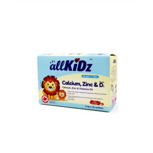 AllKidz 嬰幼兒鈣+鋅+D沖泡粉劑 5.0gx 30包