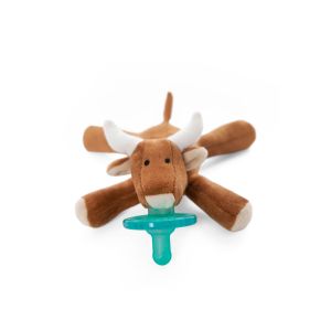 WubbaNub 悬挂式毛绒玩具安抚奶嘴-长角公牛