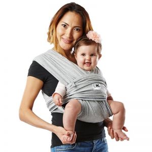 Baby K'tan Solid Cotton Baby Carrier - Heather Gray