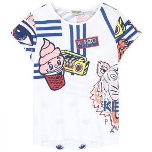Kenzo Kids Girls Wax Multi-design T-Shirt - 2A