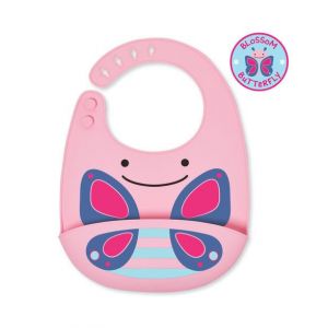 Skip Hop Zoo Fold & Go Silicone Bib-Butterfly