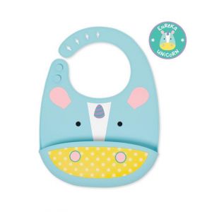 Skip Hop Zoo Fold & Go Silicone Bib-Unicorn