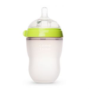 COMOTOMO  Silicone Baby Bottle Green 250ml - Medium Flow