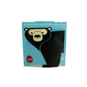 3 Sprouts Sandwich Bags - Bear Teal 2 Pack