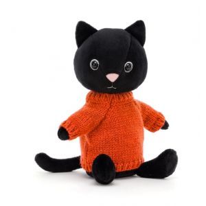 Jellycat Knitten Kitten Tangerine