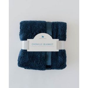 Little Unicorn Chenille Luxury Receiving Blanket - Navy