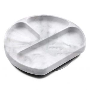 Bumkins Silicone Grip Dish - Marble 6m+