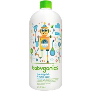 Babyganics Foaming Dish & Bottle Soap Refill Fragrance Free 946ml