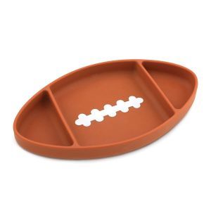 Bumkins Silicone Grip Dish - Football 6m+