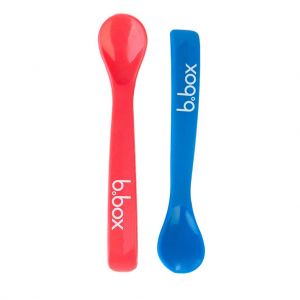 b.box Baby Spoon - Blue/Red