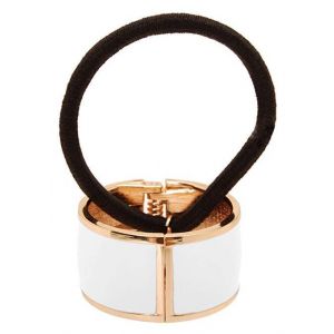 L.Erickson Atelier Enamel Cuff Pony White - Gold