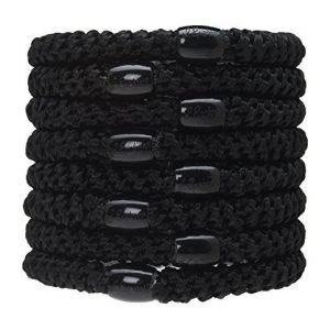 L.Erickson Grab & Go Ponytail Holders Set of Eight - Black