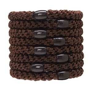 L.Erickson Grab & Go Ponytail Holders Set of Eight - Coffee