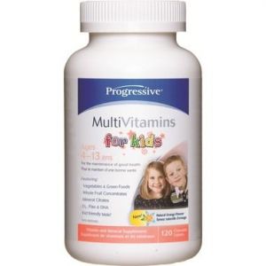 Progressive MulitVitamins For Kids Natural Orange Flavour 120 Chewable Tablets
