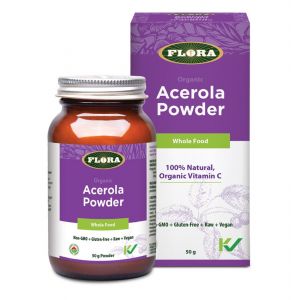 Flora Acerola Powder Whole Food Organic Vitamin C 50g