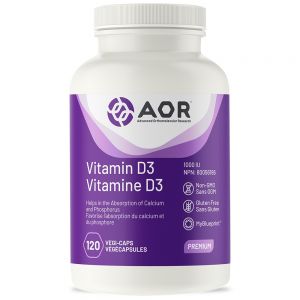 AOR Vitamin D3 120 VegiCaps