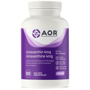 AOR Astaxanthin Ultra Xanthophyll Carotenoid 4mg 60 Vegi-Caps