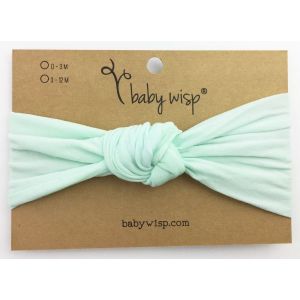 Baby Wisp Headband Nylon Turban Knot - Mint 3-12m