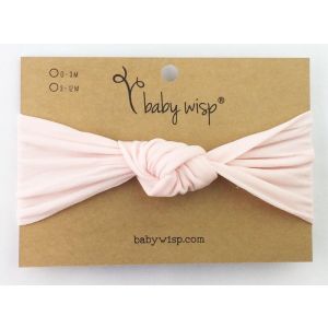Baby Wisp Headband Nylon Turban Knot - Pale Pink 3-12m