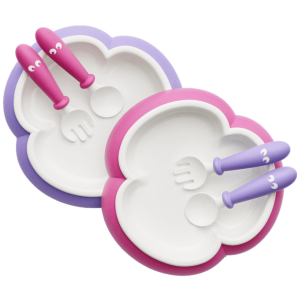 BabyBjorn Baby Plate Spoon & Fork-Pink/Purple 2pack