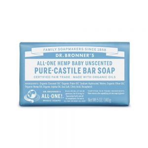 Dr. Bronner's Pure Castile Bar Soap Baby Unscented 140g
