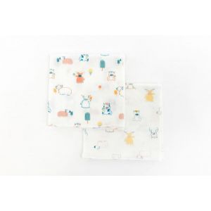 Nest Design Bamboo Bubs Baby Washcloth Set (6 Pack) - Moo Cow
