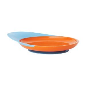 boon CATCH Plate Toddler Plate with Spill Catcher - Blue/Orange