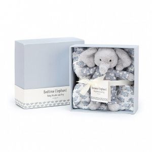 Jellycat Bedtime Elephant Muslin Toy Set