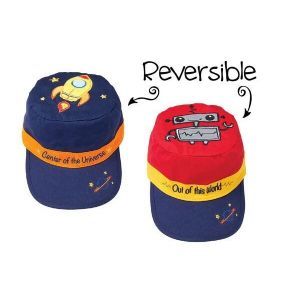 Flapjackkids Reversible Kids Cap - Spaceship/Robot Cap 2Y-5Y