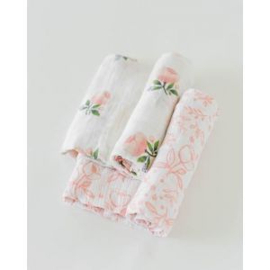 Little Unicorn Organic Cotton Muslin Swaddle 2 Pack Watercolor Rose