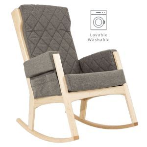 Dutailier Margot Rocker - 5308 Dark Grey - 03 Natural