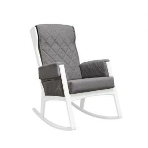 Dutailier Margot Rocker - 5308 Dark Grey - 10 White