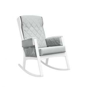 Dutailier Margot Rocker - 5309 Light Grey - 10 White