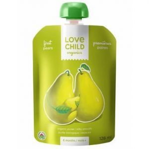 Love Child Organics Pears Organic Puree 125ml Gluten Free