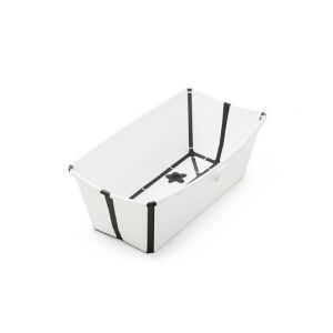 Stokke Flexi Bath Bundle with Heat Sensitive Plug V2 - White Black @