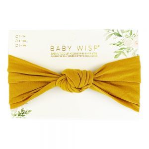 Baby Wisp Headband Nylon Turban Knot - Mustard