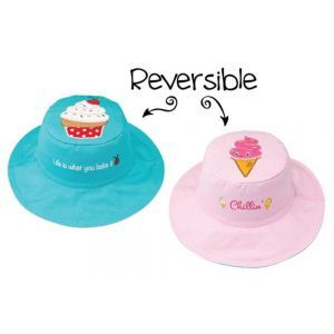 FlapJackKids Kid's Sun Hat Cupcake/Ice Cream Large (4-6 Years)