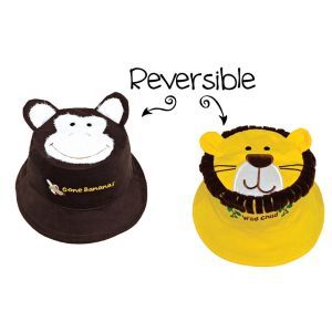 FlapJackKids Kid's Sun Hat Lion/Moneky Small (6months - 2 Years)