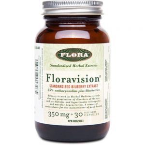 Flora 标准化越桔提取护眼胶囊 350mg 30粒