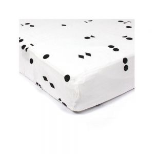 Gautier Studio Polka Fitted Sheet - Black Seeds