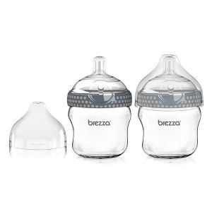 Baby Brezza Glass Bottle 2 Bottles 5oz 150ml 0m+ Slow Flow