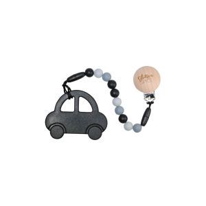 Glitter & Spice Car Teether- Midnight Black - With Teether Clip