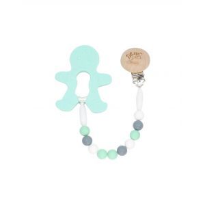 Glitter & Spice Gingerbread Cookie Teether Mint