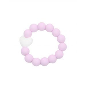 Glitter & Spice Kids Silicone Teething Bracelet -Love in Lilac