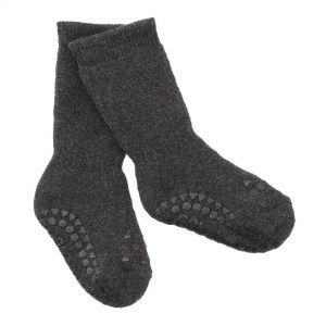 GoBabyGo Crawling Cotton Socks - Dark Grey 6-12m