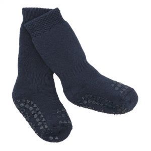 GoBabyGo Crawling Cotton Socks - Petroleum Blue 6-12m
