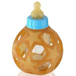 Hevea Baby Glass Bottle Blue 150ml