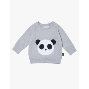 Huxbaby Panda Sweatshirt - Grey Marle
