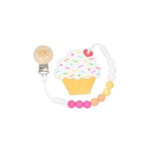 Glitter & Spice Cupcake Teether - Raspberry Lemonade