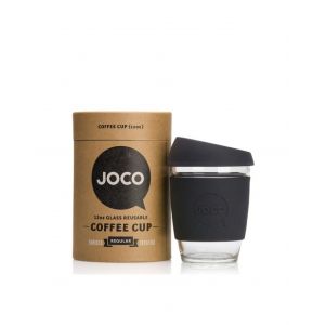 JOCO Glass Reusable Coffee Cup in Black 12oz